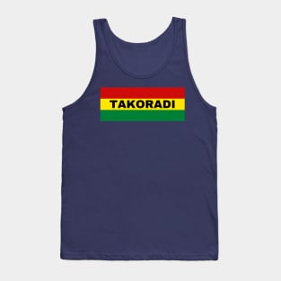 Takoradi City in Ghana Flag Colors Tank Top